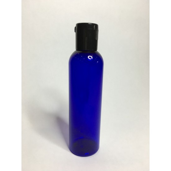 60ml PET Plastic Cobalt Blue Bottles And Black Flip Top 